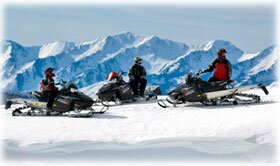 Snowmobiling in the White River National Forest with Nova Guides