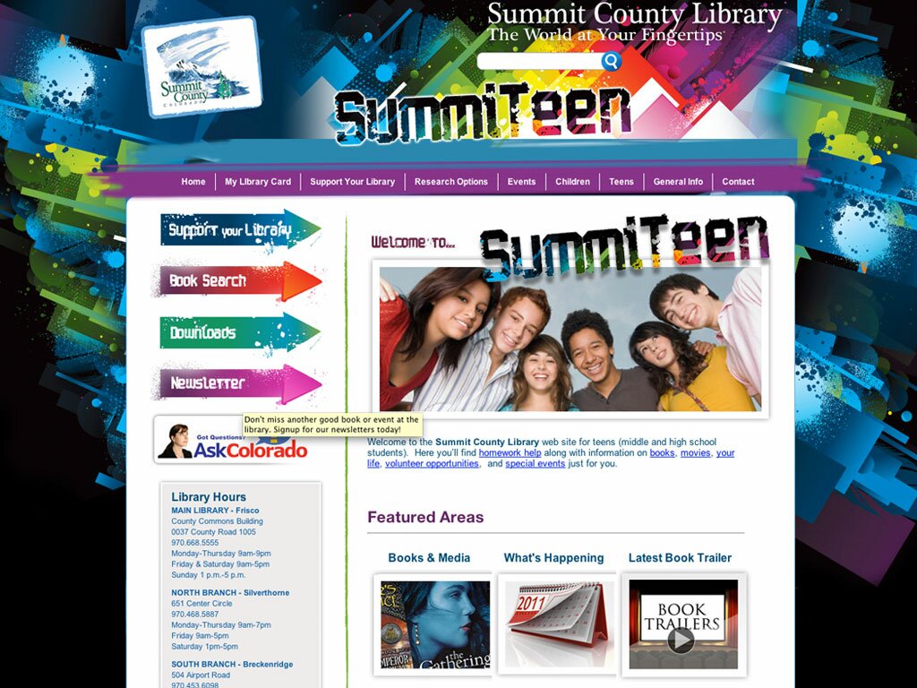 Summit County Libraries - Teen Site