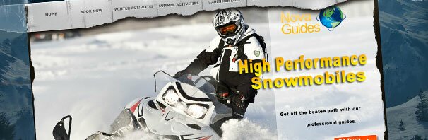 Vail snowmobile rentals with Nova Guides