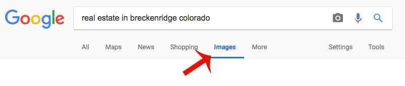 The image tab on Google's search interface provides visual search results which are gaining in popularity.