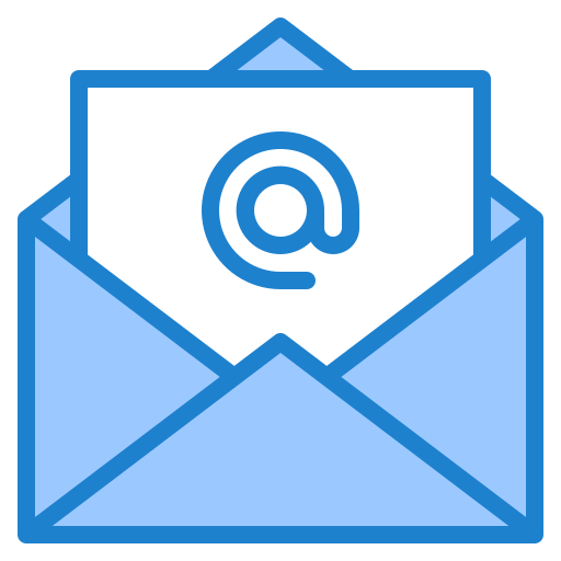 blue email symbol